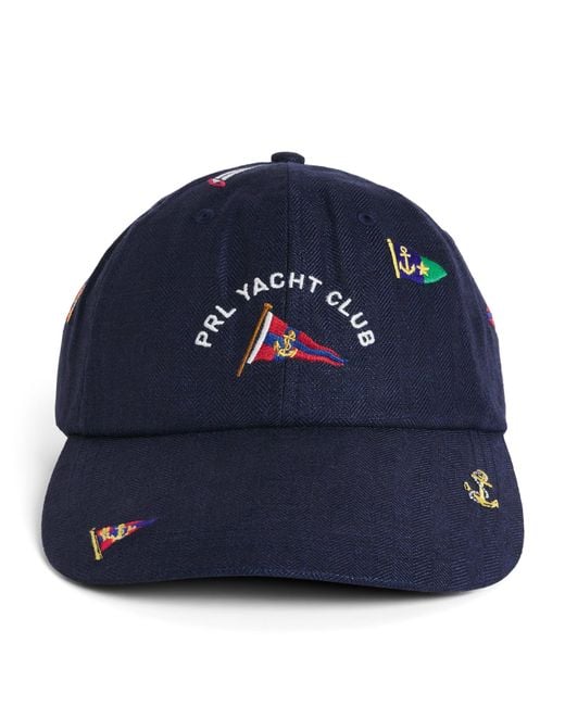 Polo Ralph Lauren Blue Cotton Yacht Club Baseball Cap for men