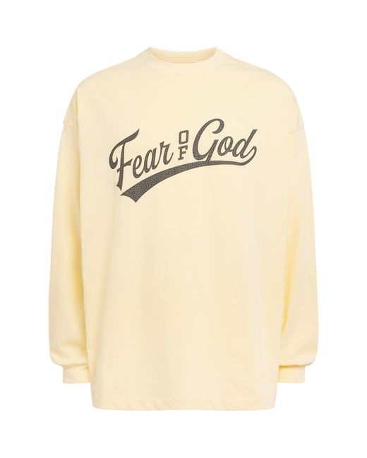Fear Of God Natural Cotton Merch Long-Sleeve T-Shirt for men