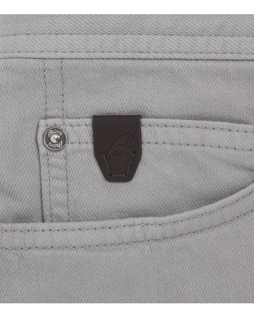 Brioni Gray Meribel Straight Jeans for men
