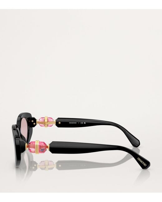 Swarovski Black Oval Sk6002 Sunglasses