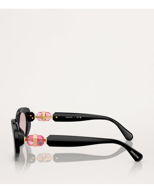 Swarovski Black Oval Sk6002 Sunglasses