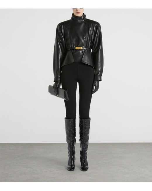 Balmain Black Lambskin Leather Jacket