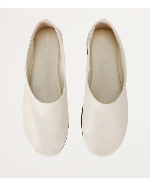Khaite White Leather Maiden Ballet Flats