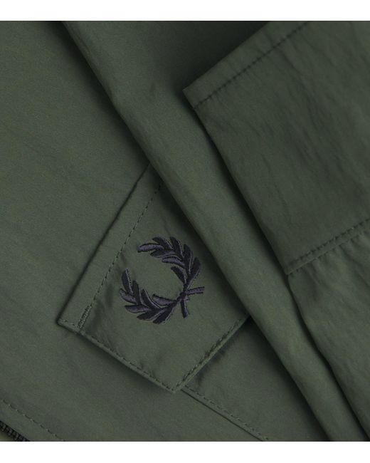 Fred Perry Green Twin-Pocket Logo Overshirt for men