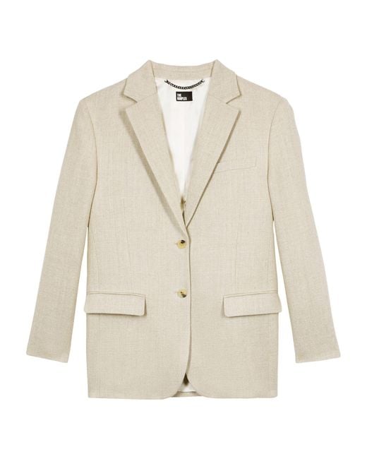 The Kooples White Double-breasted Blazer