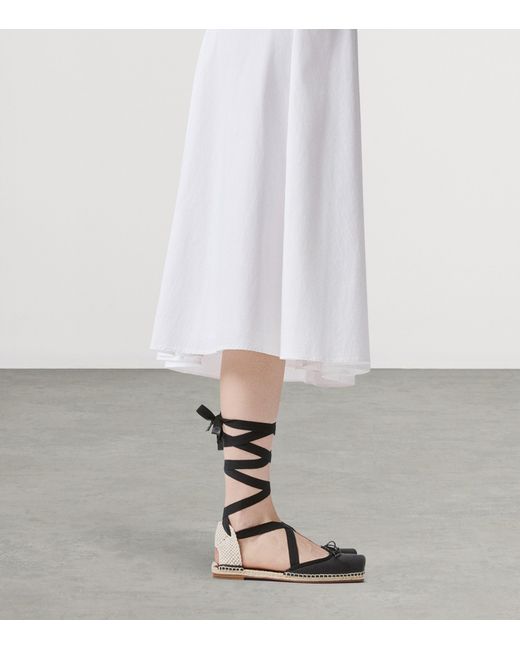 Christian Louboutin Black Cassiadrilla Espadrille Ballet Flats