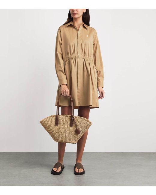 Polo Ralph Lauren Natural Cotton Mini Shirt Dress
