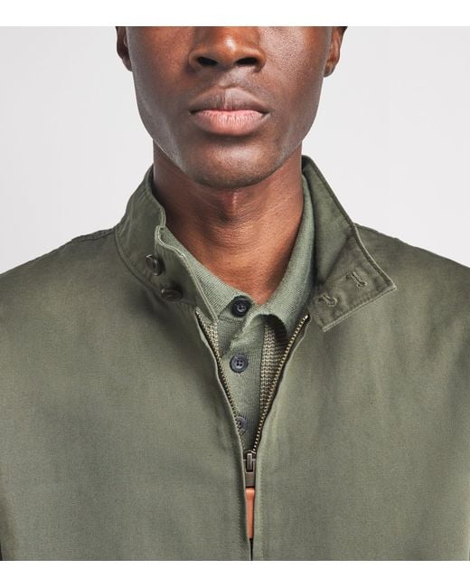 Vince Green Cotton-Linen Bomber Jacket for men