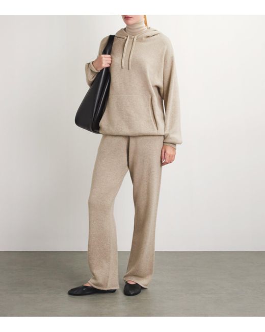 Harrods Natural Cashmere Hoodie