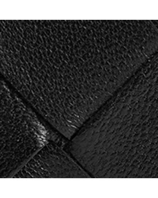 Bottega Veneta Black Leather Intrecciato Trifold Wallet