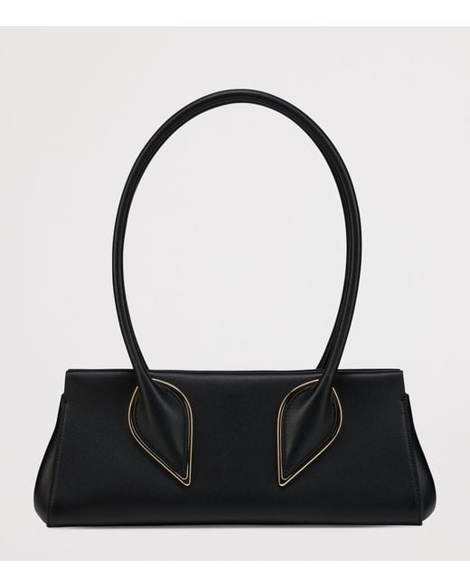 Christian Louboutin Black Venus Leather Baguette Shoulder Bag