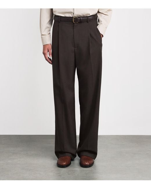 The Row Gray Thom Wool Trousers for men