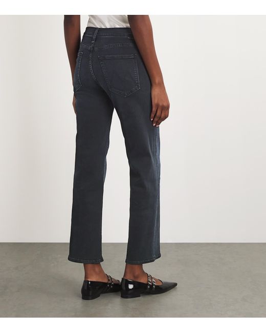 Mother Black The Mid Rise Rambler Zip Ankle Jeans
