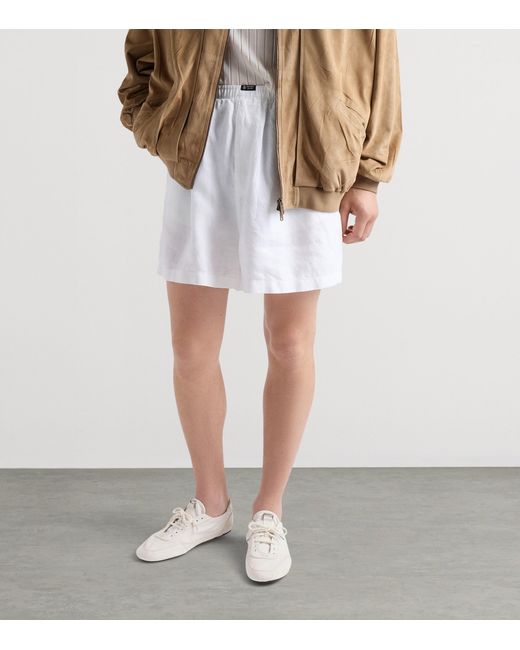Prada White Denim Collapse Sneakers for men