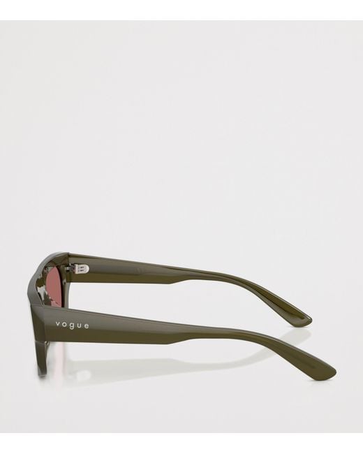 Vogue Green Rectangular Sunglasses