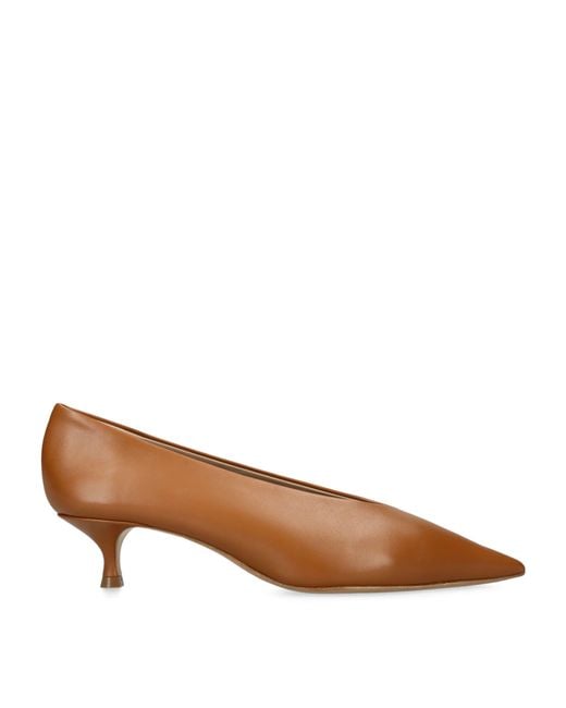 Le Monde Beryl Brown Patent Leather Babouche Pumps 40