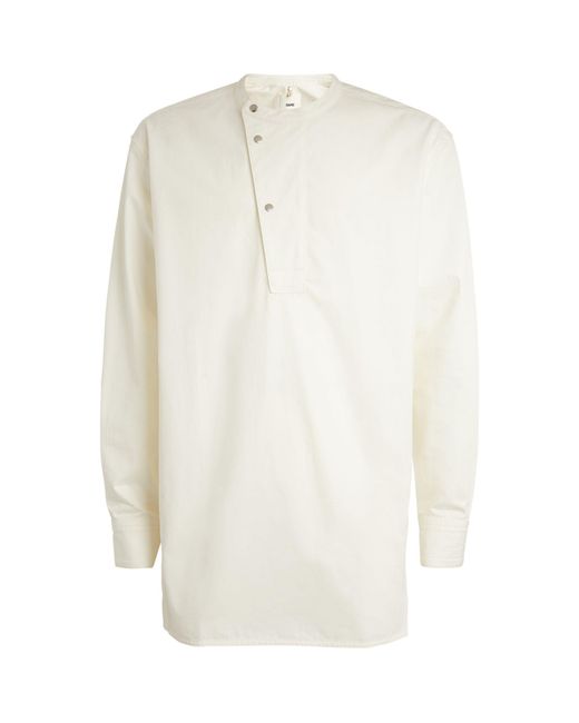 OAMC White Cotton Snap-off Shirt for men