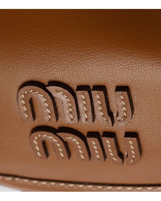 Miu Miu Brown Leather Backpack