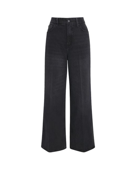GOOD AMERICAN Blue Good Skate Cropped Wide-Leg Jeans