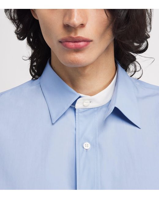 The Row Blue Melchior Cotton Shirt for men