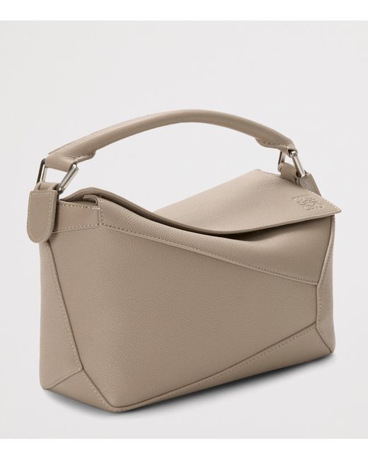 Loewe Metallic Small Leather Puzzle Edge Top-Handle Bag