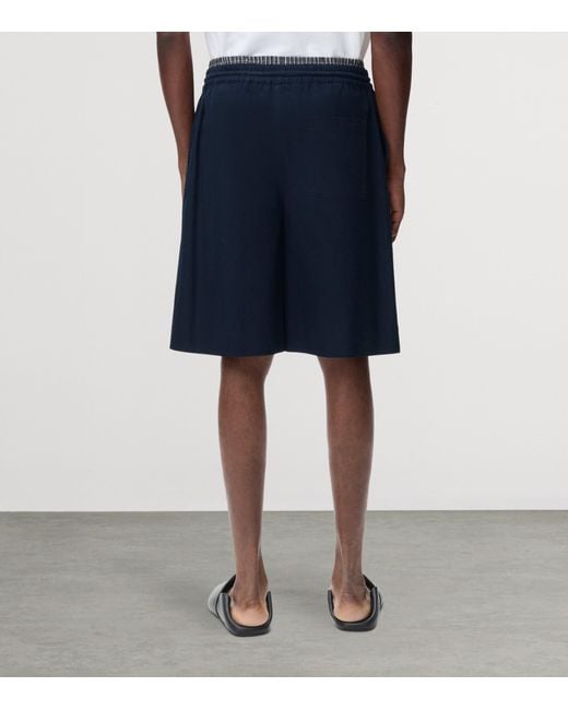 Loewe Blue Cotton Drawstring Shorts for men