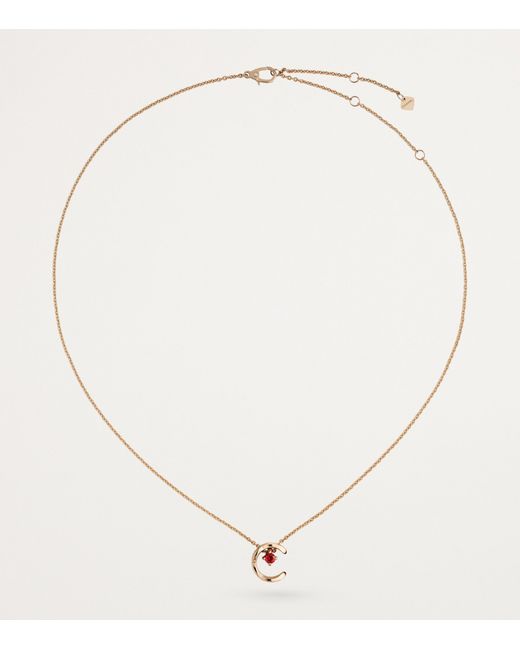Chanel Natural And Ruby Coco Crush Necklace