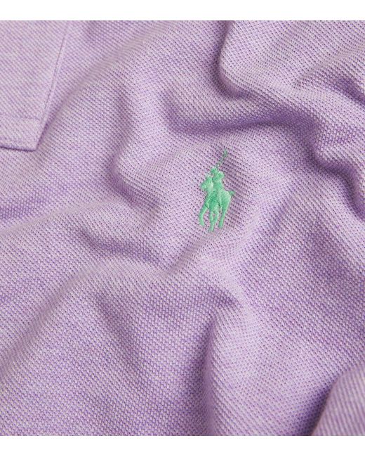 Polo Ralph Lauren Purple Cotton Mesh Slim-fit Polo Shirt for men