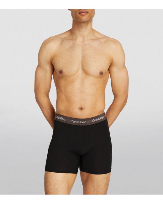 Calvin Klein Black Pack Of 5 Stretch-cotton Boxers for men