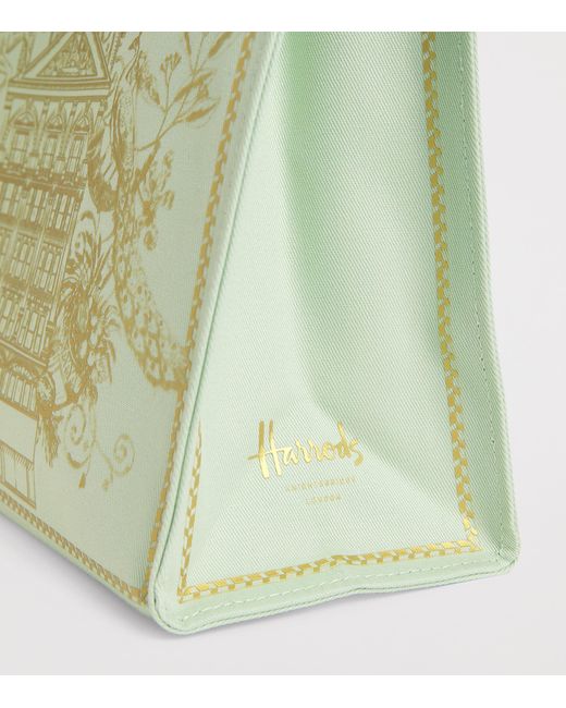 Harrods Yellow Small Building Shopper Bag