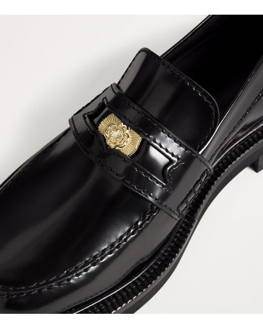 Maje Black Leather Penny Loafers