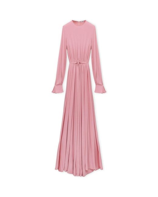 Loewe Jersey Draped Maxi Dress in Pink | Lyst Loewe Jersey Draped Maxi Dress in Pink | Lyst