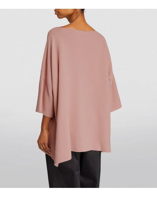 Eskandar Pink Cotton Boat-neck Sweater