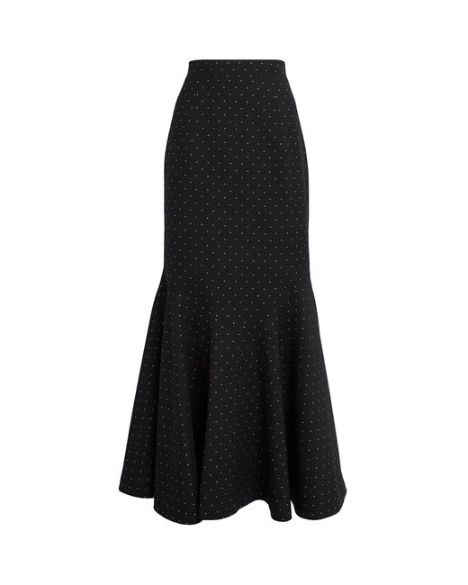 Huishan Zhang Black Wool-Blend Charly Maxi Skirt