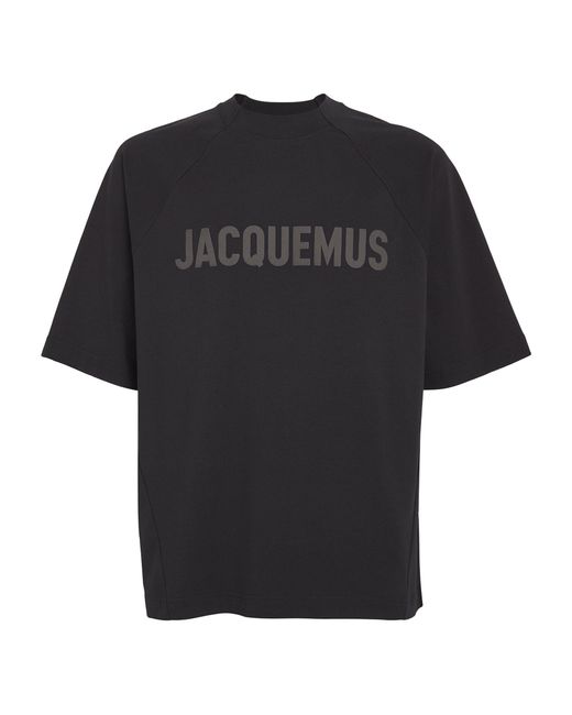 Jacquemus Black Raglan-sleeve Logo T-shirt for men