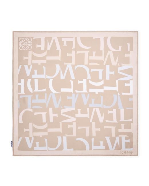 Loewe Natural Silk Twill Scarf