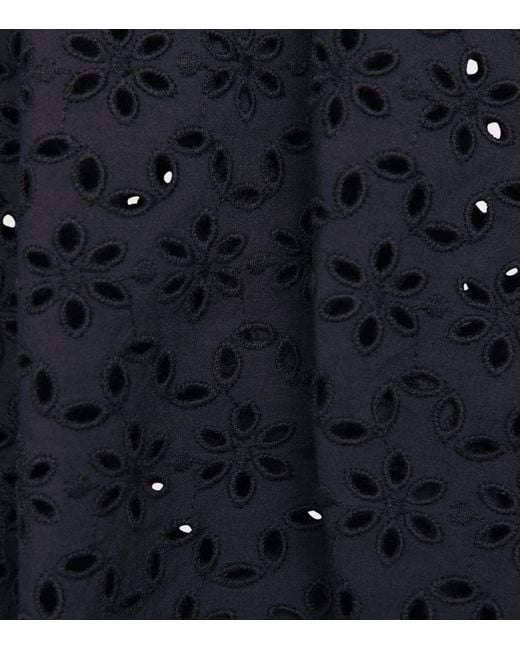 Ulla Johnson Blue Broderie Anglaise Alouette Blouse