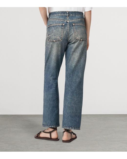 AllSaints Blue Denim Illusion Print Ida Trousers