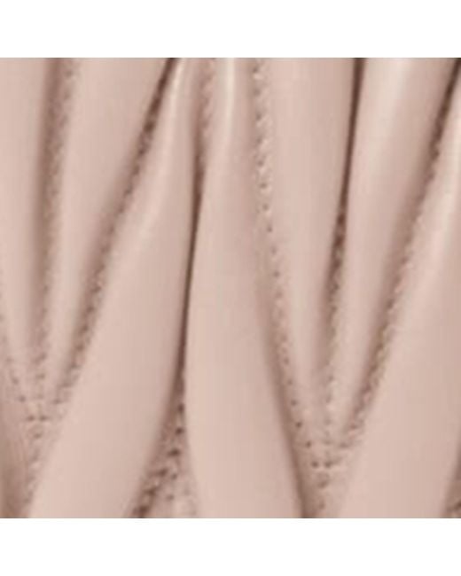 Miu Miu Pink Small Matelassé Leather Wander Top-Handle Bag