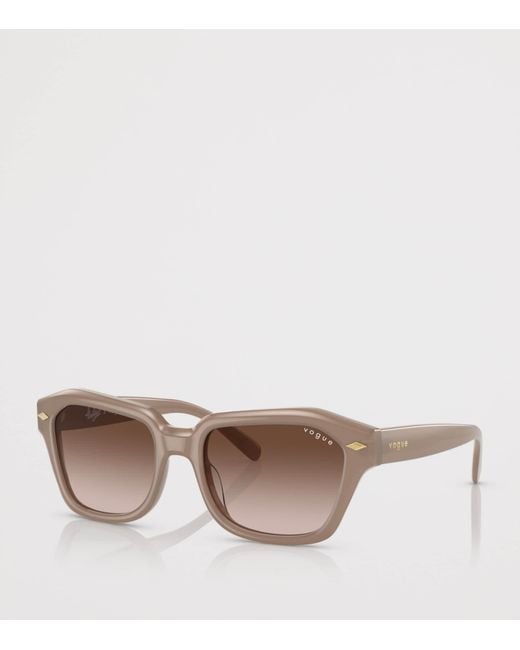 Vogue Brown Acetate Irregular Sunglasses