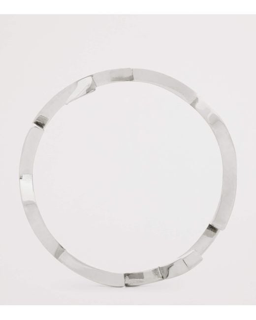 Saint Laurent Gray Twist Cassandre Ring