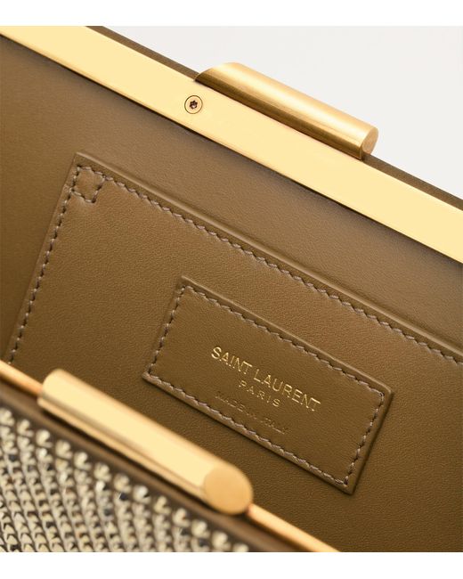 Saint Laurent Metallic Small Midnight Clutch Bag