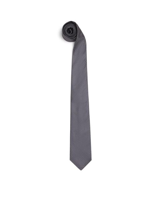 Isaia White Silk Jacquard Tie for men