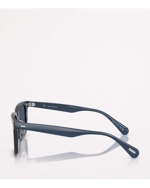 Oliver Peoples Blue Rectangular Mr. Federer Ii Sunglasses for men