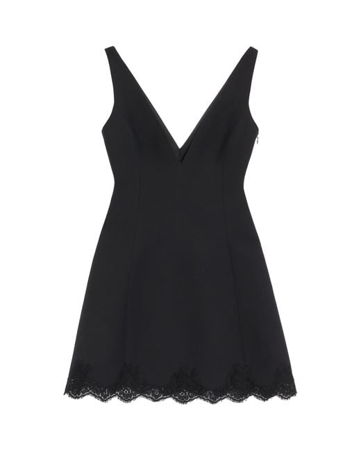 Valentino Black V-Neck Mini Dress