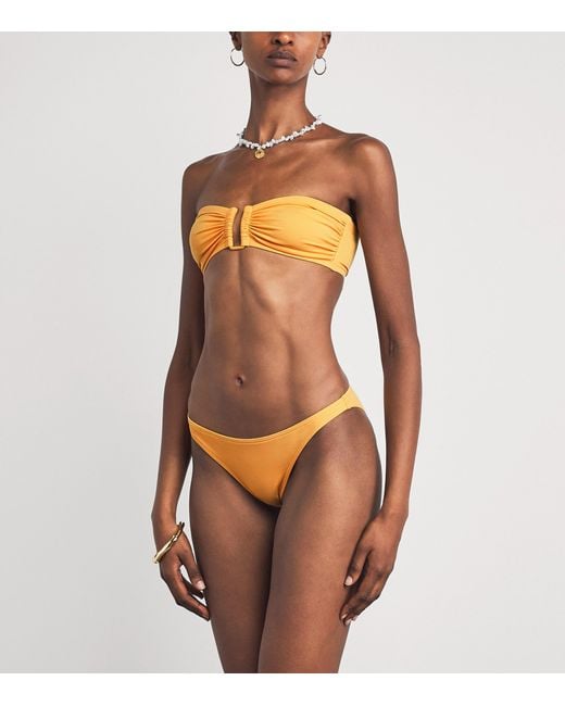 Eres Orange Show Bandeau Bikini Top