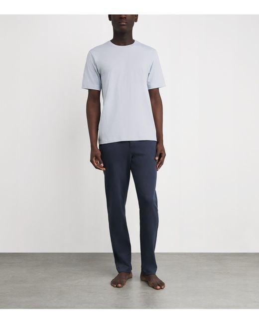 Hanro White Cotton Living T-Shirt for men