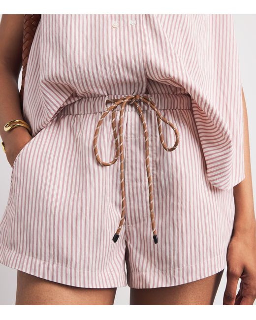 Citizens of Humanity Pink Stripe Este Drawstring Shorts