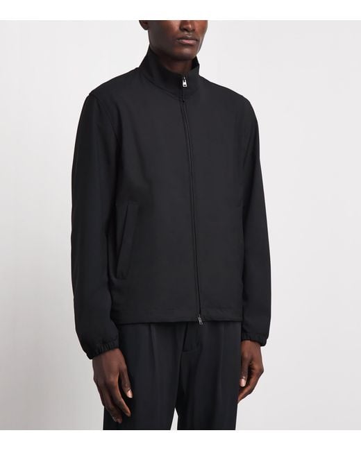 Herno Black Technical Bomber Jacket for men