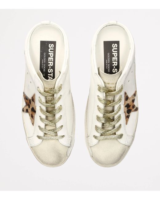 Golden Goose Deluxe Brand White Leather Super Star Sabot Low-Top Sneakers